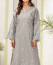 Safwa Grey Lawn Suit (2 pcs)- Pakistani Lawn Dress