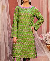 Safwa Leaf Green Lawn Suit (2 pcs)- Pakistani Lawn Dress