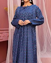 Safwa Navy Blue Lawn Suit (2 pcs)- Pakistani Lawn Dress