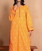 Safwa Orange Lawn Suit (2 pcs)- Pakistani Lawn Dress