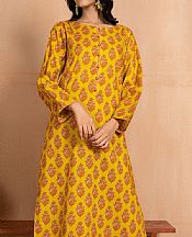 Safwa Mustard Lawn Suit (2 pcs)- Pakistani Designer Lawn Suits