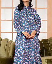 Safwa Cornflower Blue Lawn Suit (2 pcs)- Pakistani Lawn Dress