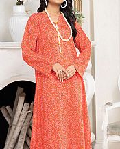 Safwa Dusty Orange Lawn Suit (2 pcs)- Pakistani Lawn Dress