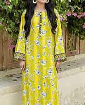 Safwa Lime Green Cambric Suit (2 pcs)- Pakistani Lawn Dress