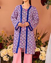 Safwa Pink/Blue Lawn Suit (2 pcs)- Pakistani Designer Lawn Suits