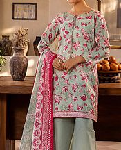 Safwa Summer Green Lawn Suit- Pakistani Designer Lawn Suits