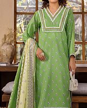 Safwa Green Lawn Suit- Pakistani Designer Lawn Suits