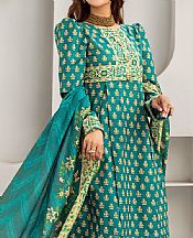 Safwa Teal Lawn Suit- Pakistani Designer Lawn Suits