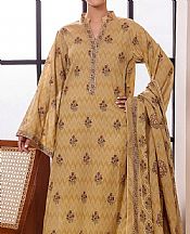 Safwa Sand Gold Lawn Suit- Pakistani Lawn Dress