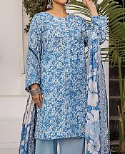 Safwa Light Blue Lawn Suit- Pakistani Lawn Dress
