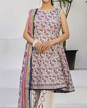 Safwa Off White Lawn Suit- Pakistani Designer Lawn Suits