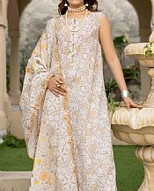 Safwa Beige/White Lawn Suit- Pakistani Lawn Dress