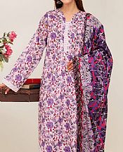 Safwa Pink/Purple Lawn Suit- Pakistani Designer Lawn Suits