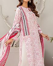 Safwa White/Pale Pink Lawn Suit- Pakistani Designer Lawn Suits