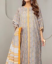 Safwa Grey Lawn Suit- Pakistani Designer Lawn Suits