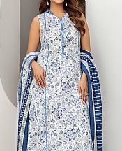 Safwa Off White/Blue Jay Lawn Suit- Pakistani Lawn Dress
