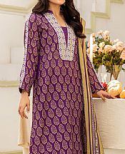 Safwa Grape Purple Lawn Suit- Pakistani Designer Lawn Suits