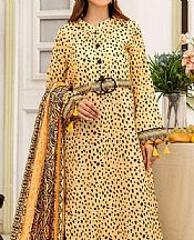 Safwa Sand Gold Lawn Suit- Pakistani Lawn Dress