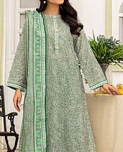 Safwa Greyish Green Lawn Suit- Pakistani Lawn Dress