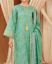 Safwa Sea Green Lawn Suit- Pakistani Lawn Dress