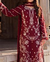 Safwa Maroon Lawn Suit- Pakistani Lawn Dress