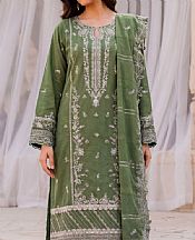 Safwa Green Lawn Suit- Pakistani Lawn Dress