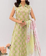 Safwa Greenish Tan Lawn Suit- Pakistani Lawn Dress