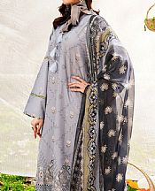 Safwa Pale Slate Lawn Suit- Pakistani Designer Lawn Suits