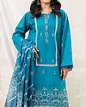 Safwa Pacific Blue Lawn Suit- Pakistani Designer Lawn Suits