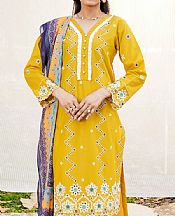 Safwa Mustard Lawn Suit- Pakistani Lawn Dress