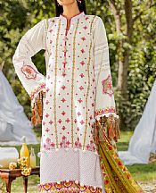 Safwa Off-white Lawn Suit- Pakistani Lawn Dress