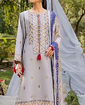 Safwa Slate Grey Lawn Suit- Pakistani Lawn Dress