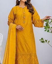 Safwa Dirty Orange Lawn Suit- Pakistani Designer Lawn Suits