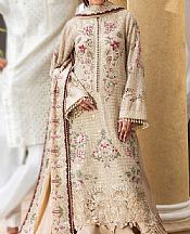 Sahane Beige Khadi Net Suit- Pakistani Designer Chiffon Suit