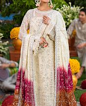 Sahane Off White Chiffon Suit- Pakistani Chiffon Dress