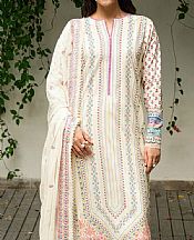 Sahane Off White Lawn Suit- Pakistani Designer Lawn Suits