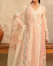 Saira Rizwan Peach Lawn Suit- Pakistani Designer Lawn Suits