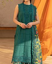 Saira Rizwan Green Lawn Suit- Pakistani Lawn Dress