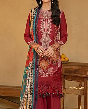 Saira Rizwan Red Lawn Suit- Pakistani Designer Lawn Suits