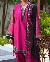 Saira Rizwan Hot Pink Lawn Suit- Pakistani Designer Lawn Suits
