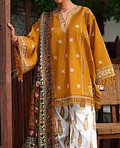 Saira Rizwan Mustard/Off White Lawn Suit- Pakistani Lawn Dress