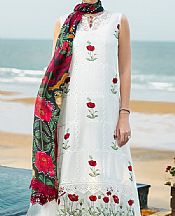 Saira Rizwan White Lawn Suit- Pakistani Lawn Dress