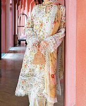 Saira Rizwan Off White Lawn Suit- Pakistani Designer Lawn Suits