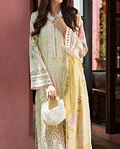 Saira Rizwan Thistle Green Lawn Suit- Pakistani Designer Lawn Suits