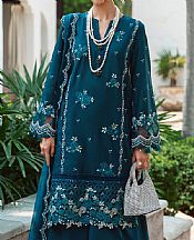 Saira Rizwan Teal Blue Lawn Suit- Pakistani Designer Lawn Suits