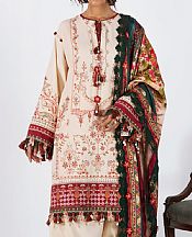 Saira Rizwan Off White Karandi Suit- Pakistani Winter Clothing