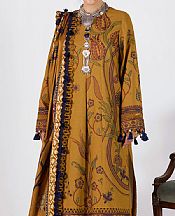 Saira Rizwan Mustard Karandi Suit- Pakistani Winter Clothing