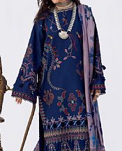Saira Rizwan Blue Khaddar Suit- Pakistani Winter Dress