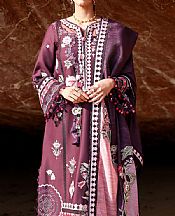 Saira Shakira Plum Lawn Suit- Pakistani Designer Lawn Suits
