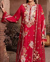 Saira Shakira Red Lawn Suit- Pakistani Designer Lawn Suits